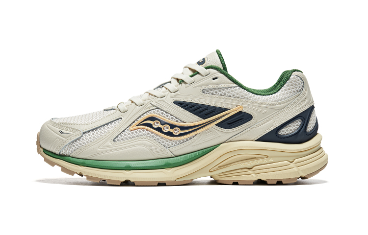 Saucony Kinvara 4 Anti-Slip Wear-Resistant Low-Top Casual Running Shoes Unisex Beige Blue Green