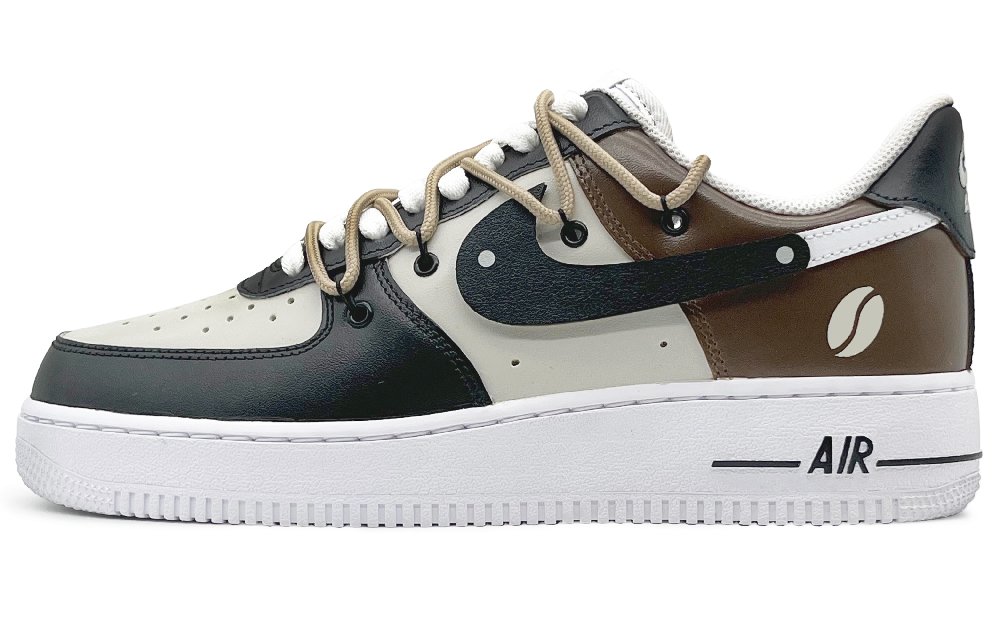 Nike Air Force 1 Skateboard Shoes Unisex Low Top Black, Brown, Beige