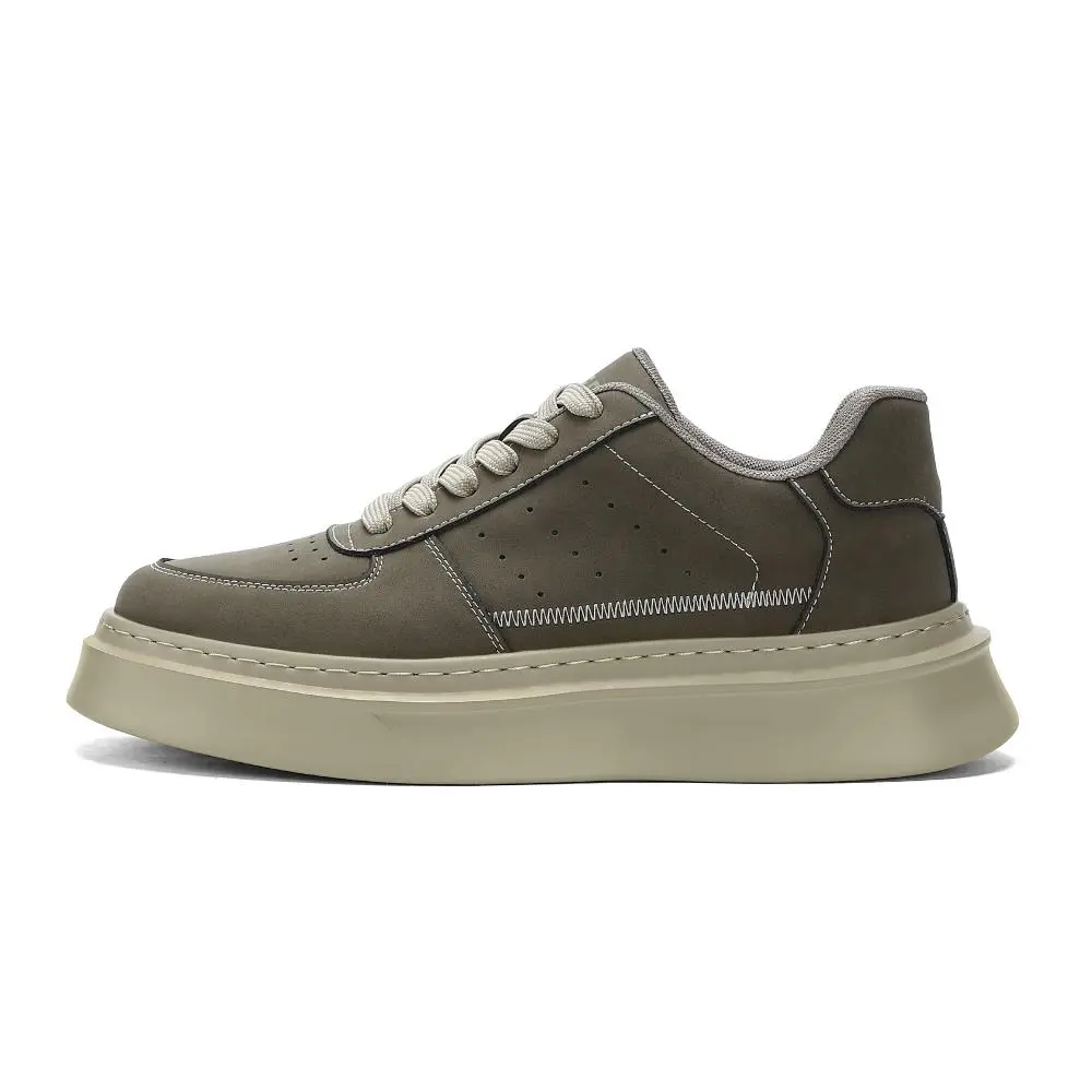 JEEP SPIRIT Low Top Skateboard Shoes Men's Natural Deer