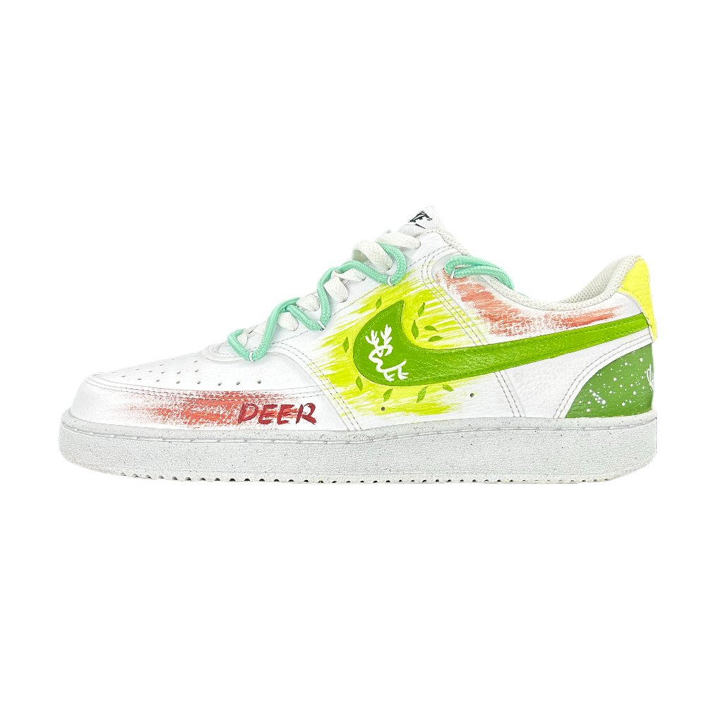 Nike Court Vision Anti-Slip Wear-Resistant Low-Top Skateboard Shoes Men's White