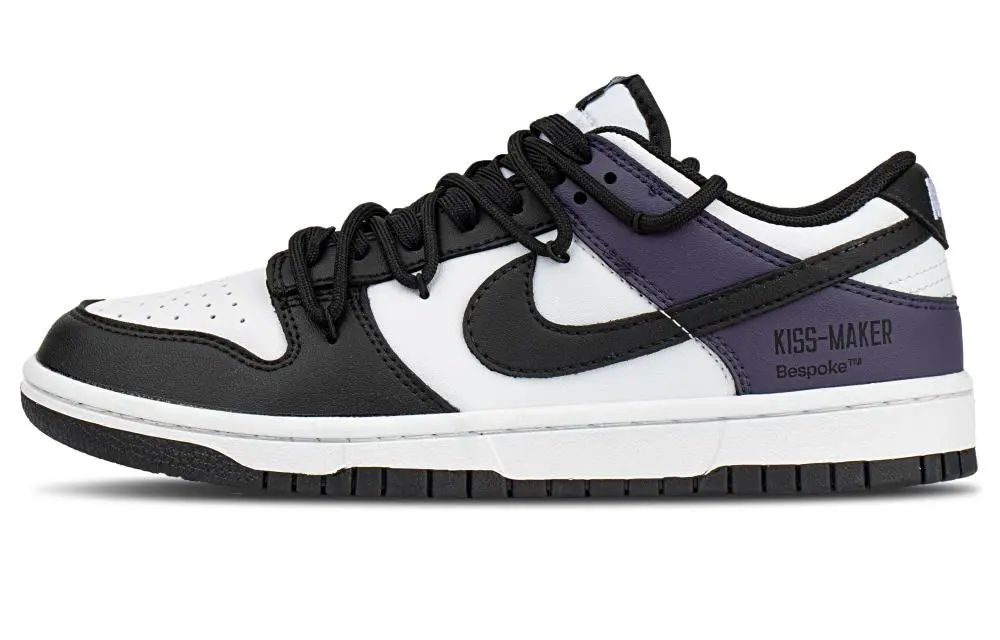Nike Dunk Coverage Cushioning Abrasion Resistant Low top Skateboard Shoes Unisex Black Purple