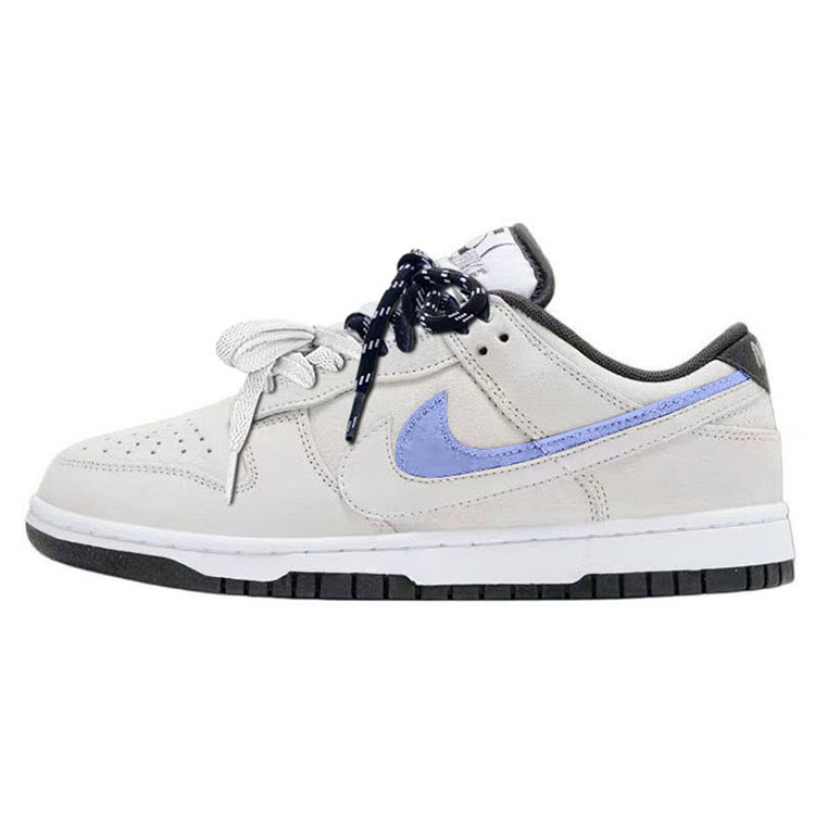 Nike Dunk Low Anti-Slip Wear-Resistant Low-Top Skateboard Shoes Unisex Beige Purple