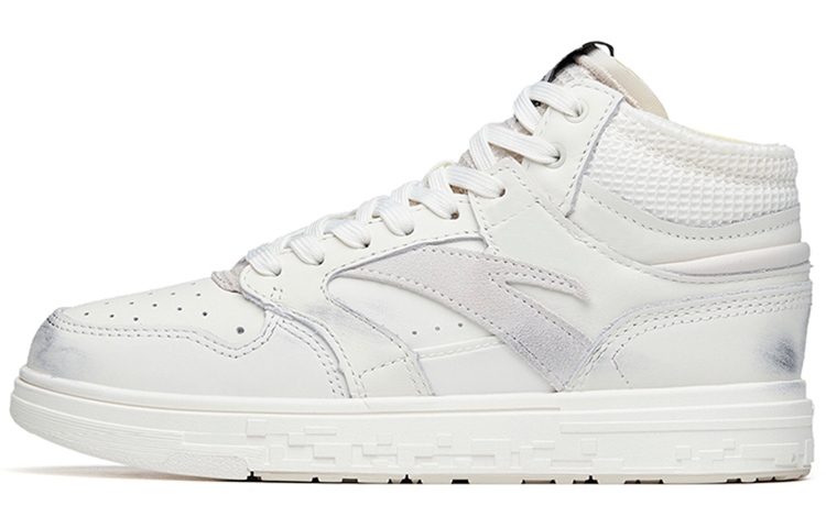 Anta Street Naughty Slip-Resistant Mid-Top Skateboard Shoes Women's White Gray
