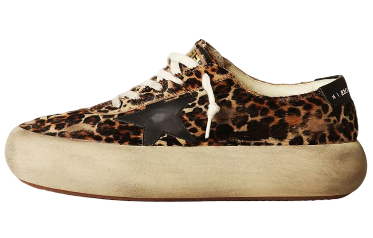Golden Goose Space-Star Stylish Skateboarding Shoes Women's Black Brown