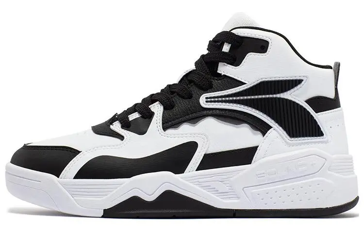 361° Lightweight And Wear resistant High Top Skateboard Shoes Women's White Black