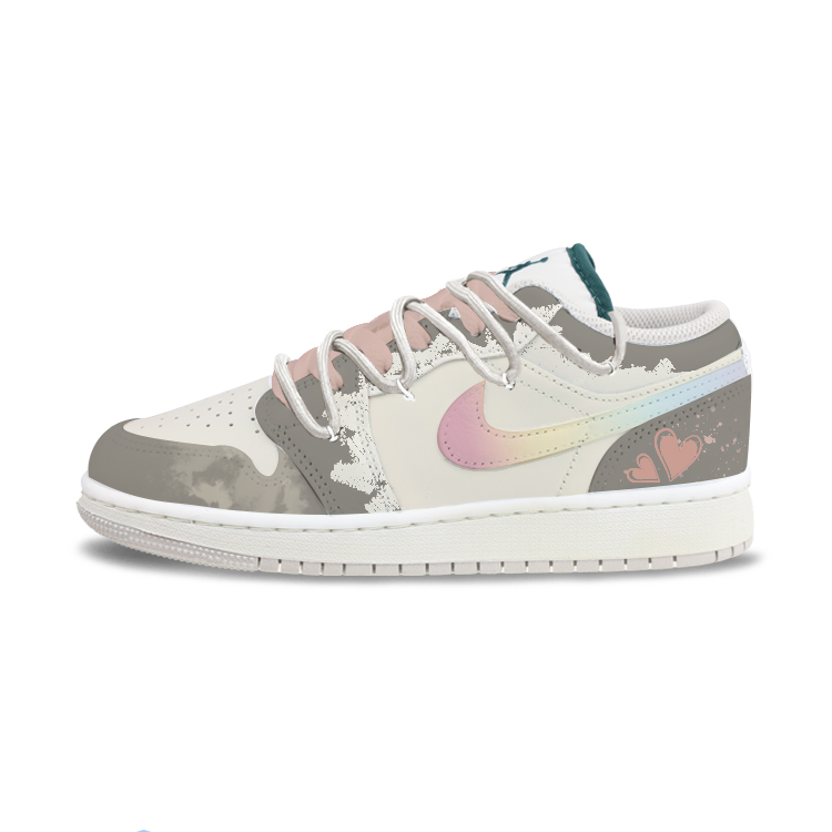 Jordan Air Jordan 1 Abrasion Resistant Low Top Vintage Basketball Shoes Unisex Brown