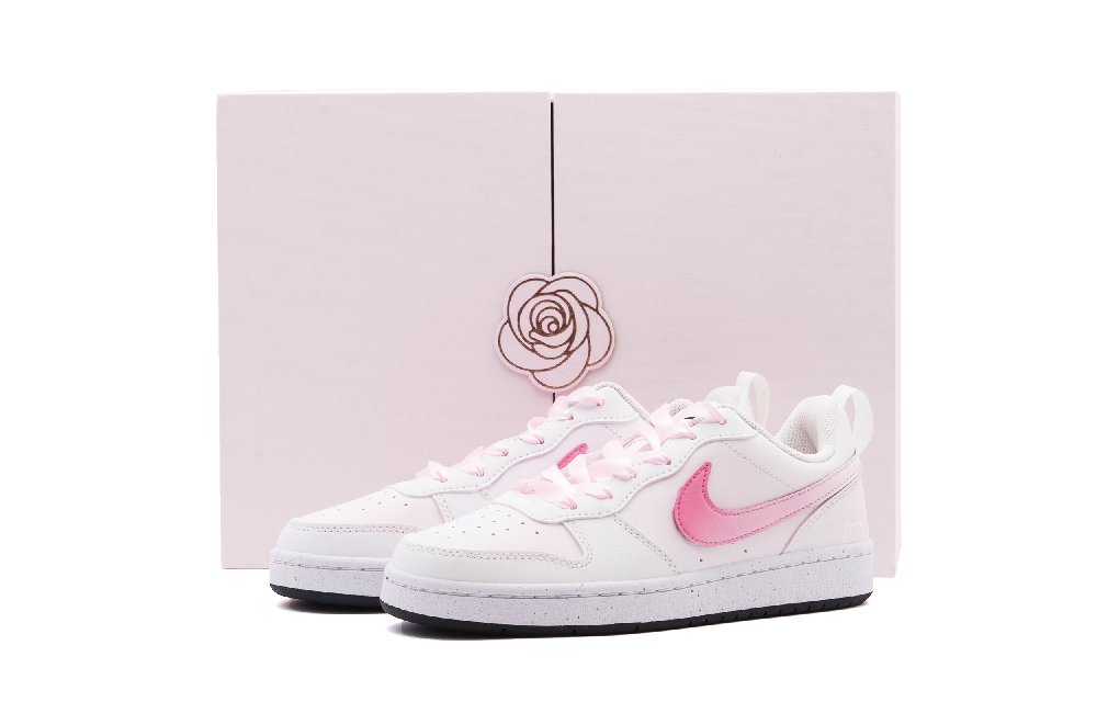 Nike Court Borough Abrasion Resistant Low Top Skateboard Shoes Women's Pink