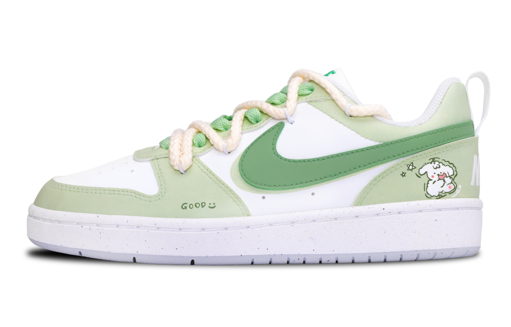 Nike Court Borough Anti-Slip Wear-Resistant Low-Top Skateboard Shoes GS Light Green