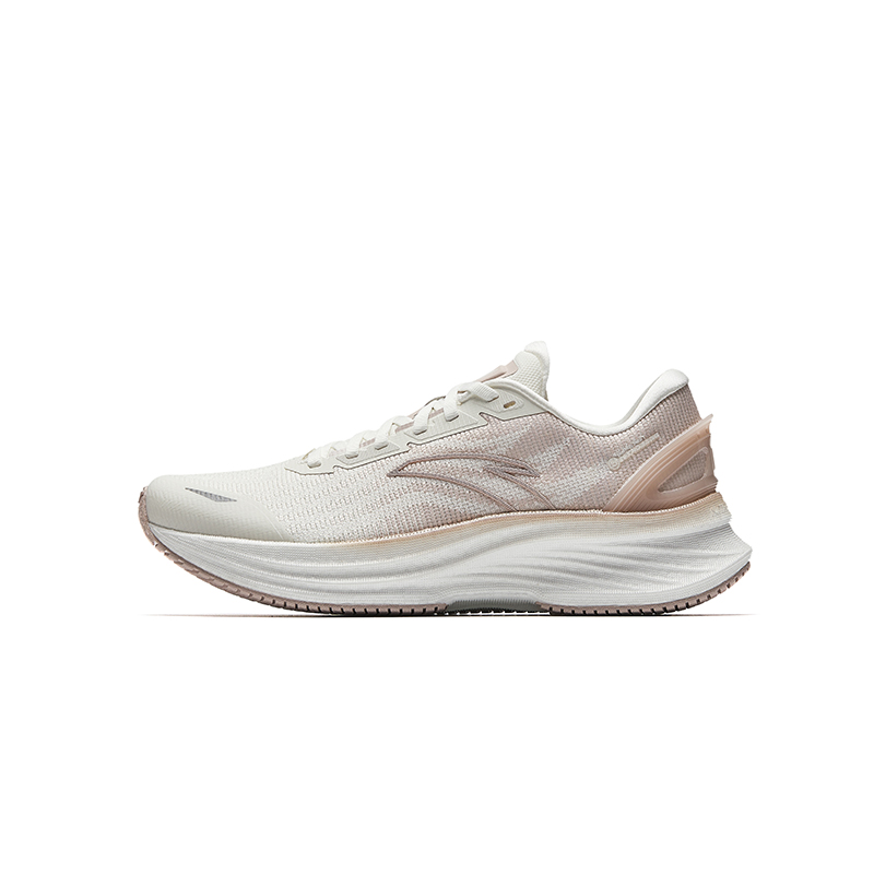 Anta Slip Resistant Abrasion Resistant Low top Casual Running Shoes Women's Ivory White/Lotus Gray