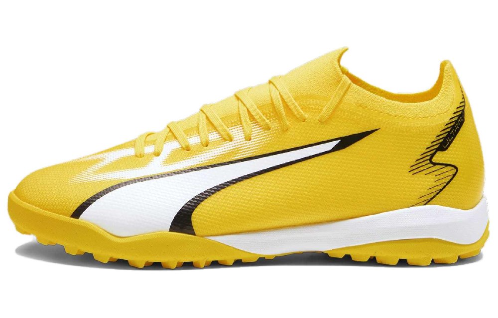 PUMA Ultra Match TT Turf Soccer Shoes Men's Yellow White Black