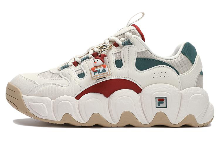FILA CROISSANT XMAS Cushioned Slip-Resistant Low-Top Chunky Sneakers Women's White Gray