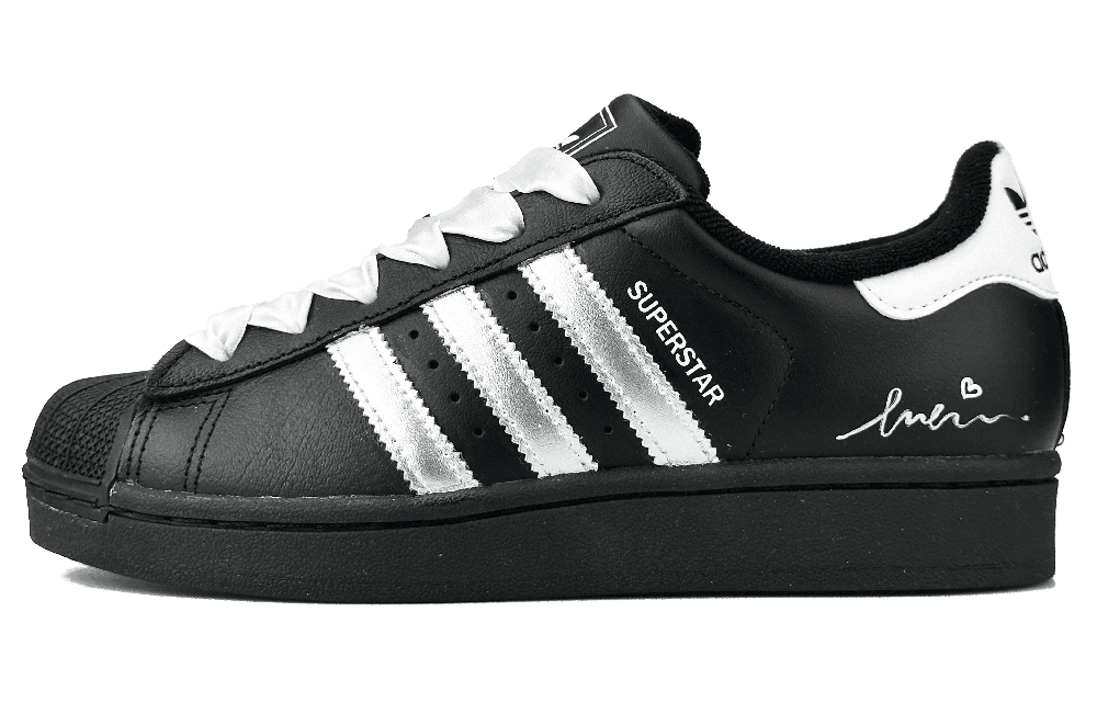 Adidas Originals Superstar 2 Cushioning, Wear Resistant Low Top Skateboard Shoes Women's Black