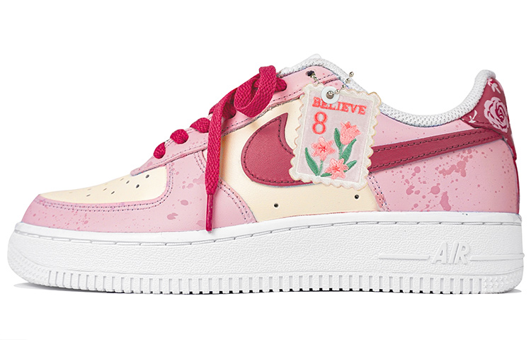 Nike Air Force 1 Low Nine Systems Low Top Skateboard Shoes Women's Pink White