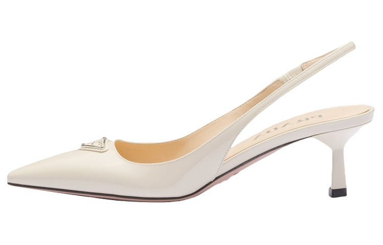 PRADA Slim Heel High Heels 5.5cm Women's White
