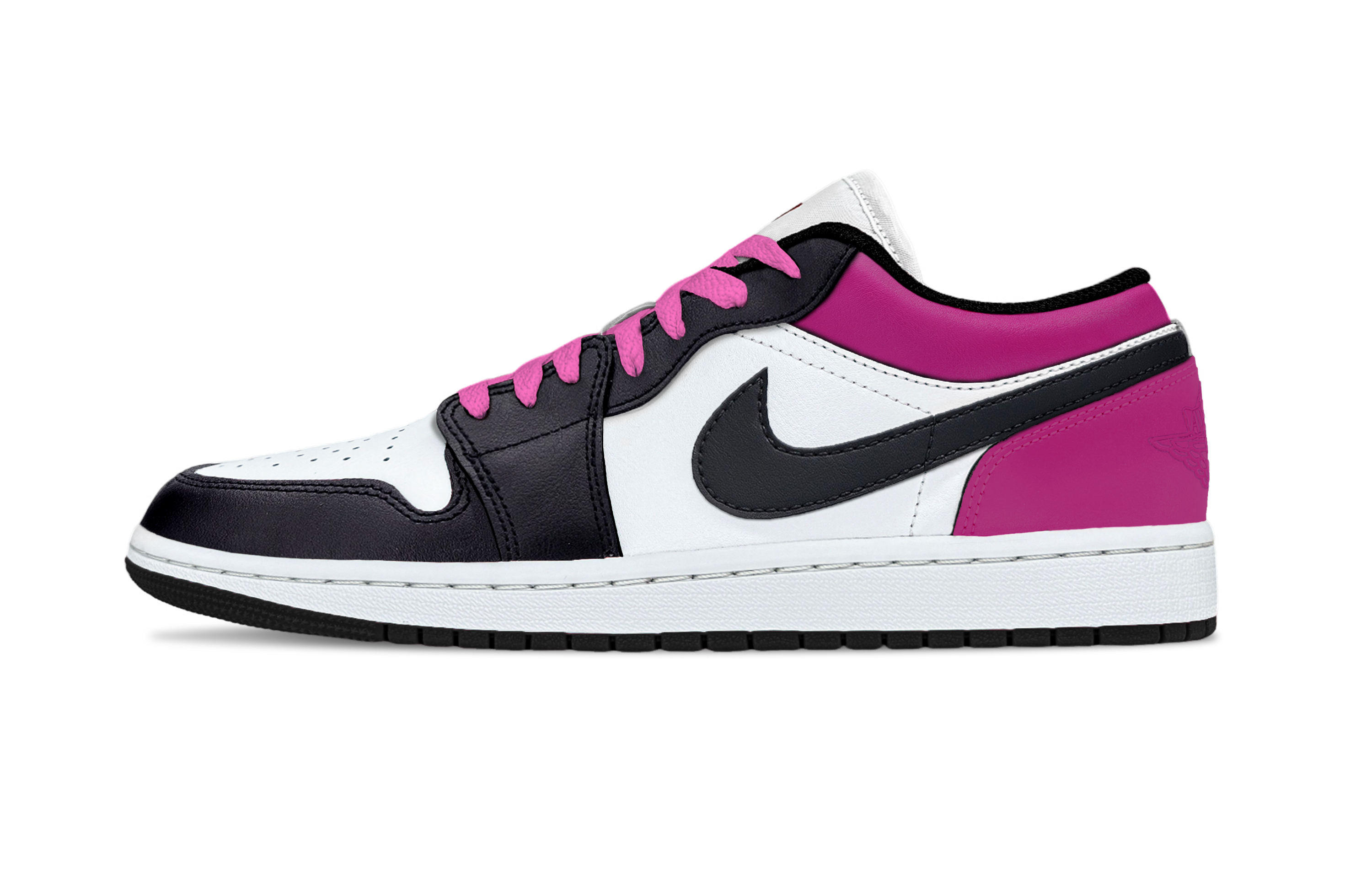 Jordan Air Jordan 1 Berry Support Low top Vintage Basketball Shoes Unisex Rose Red