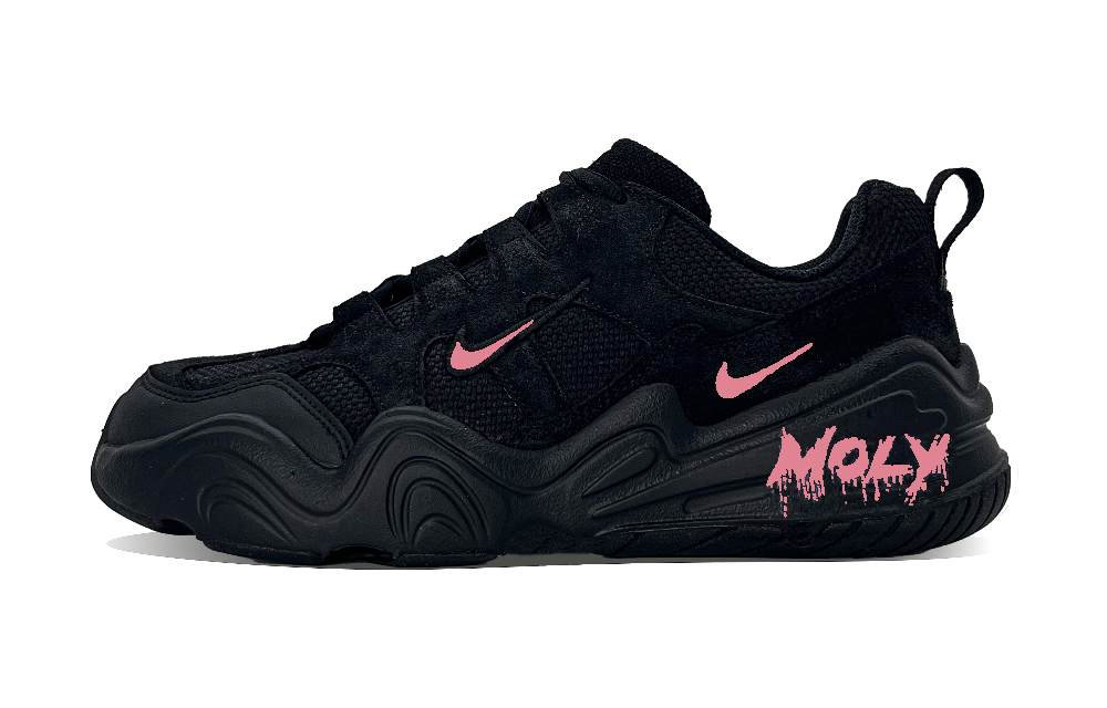 Nike Tech Hera Subtle Pink Undertone Abrasion Resistant Low Top Casual Shoes Unisex Black Pink