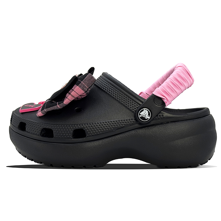 Crocs Classic Platform Clog Clogs Women's Black Pink