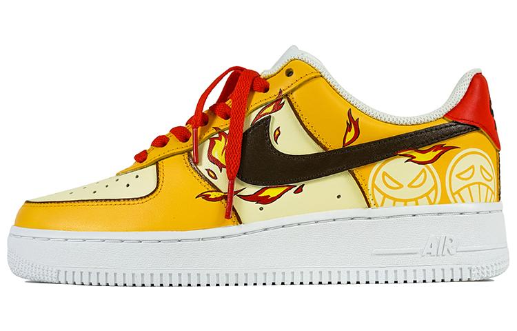 Nike Air Force 1 Nine Systems Thermal Coverage Low Top Skateboard Shoes Men's Orange Yellow
