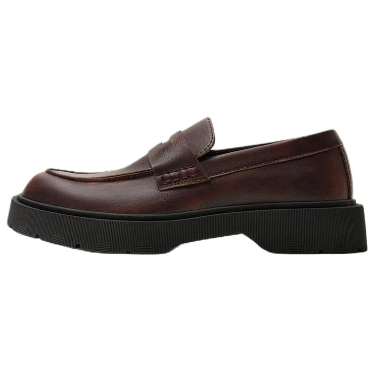 ZARA Loafers Men's Dark Red Color