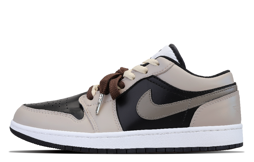 Jordan Air Jordan 1 Height Increasing Low-Top Vintage Basketball Shoes Men's Black Brown