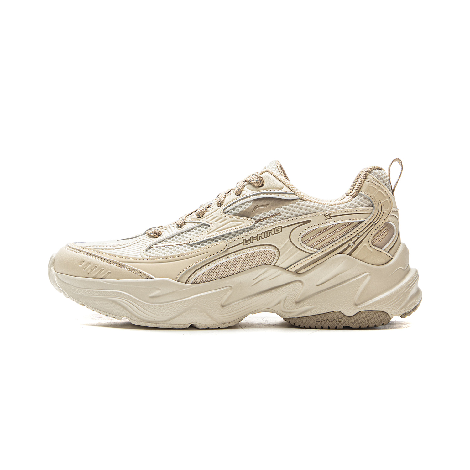 LiNing Meteor Cushioning, Slip Resistant, Abrasion Resistant Support Low Top Casual Shoes Women's Light Brown