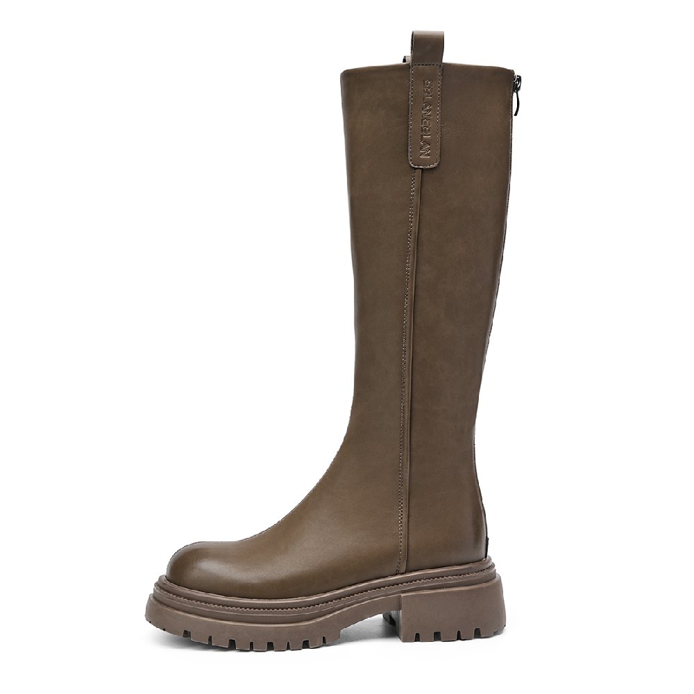 EBLAN Knee-high Boots Women's Khaki