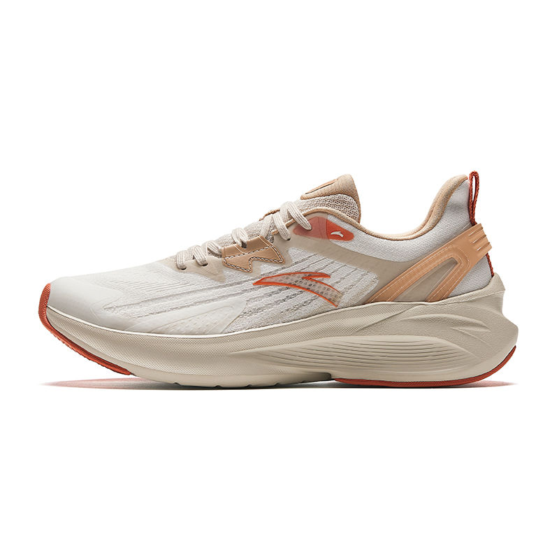 Anta Stinger 5 Cushioned Slip-Resistant Abrasion-Resistant Low-Top A-SHOCK Technology Running Shoes Men's White Red