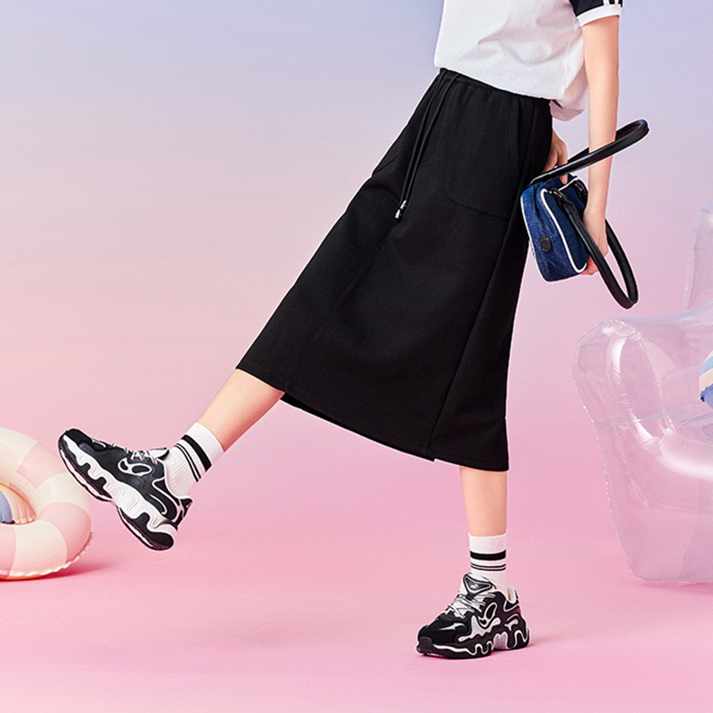 Anta Anti-Slip Wear-Resistant Low-Top Chunky Sneakers Women's Black Silver купить в интернет-магазине Yoocart с быстрой доставкой по России.