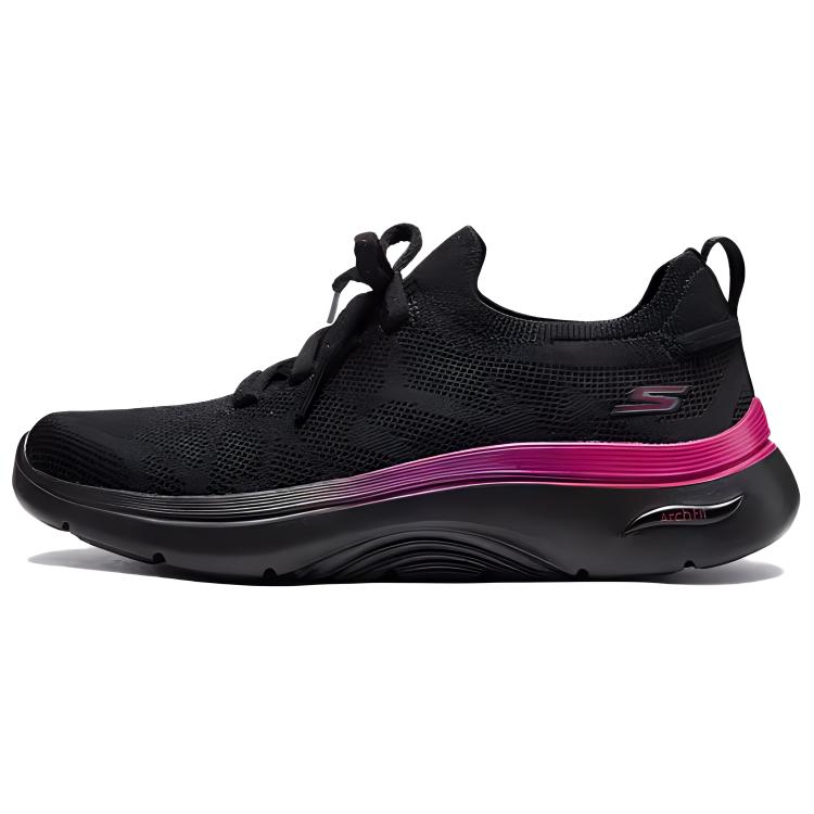 Skechers WOMEN'S GO WALK Cushioning Wear-Resistant Low-Top Casual Shoes Women's Black
