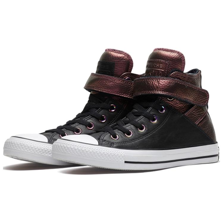 Converse CHUCK TAYLOR Anti-Slip Wear-Resistant High-Top Skateboard Shoes Women's Red Black