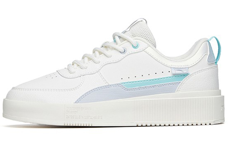 Anta Life Collection Cushioning Lightweight Wear-Resistant Slip-Resistant Low-Top Skateboard Shoes Women's White Purple