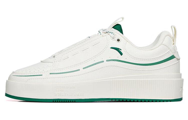 Anta Life Collection Slip-Resistant Cushioning Wear-Resistant Low-Top Skateboard Shoes Women's White Green