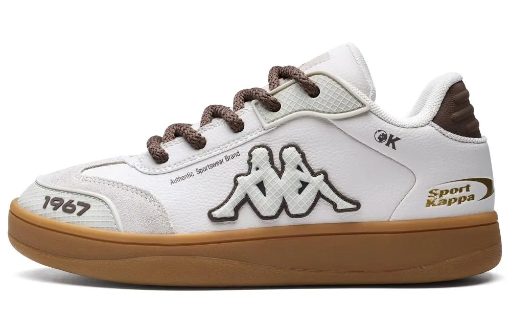 Kappa Back to Back Anti Slip Wear Resistant Low Top Skateboard Shoes Unisex Malt Beige Brown