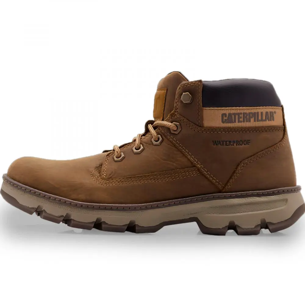 CAT Abrasion Resistant 13cm Outdoor Boots Men's Dark Brown