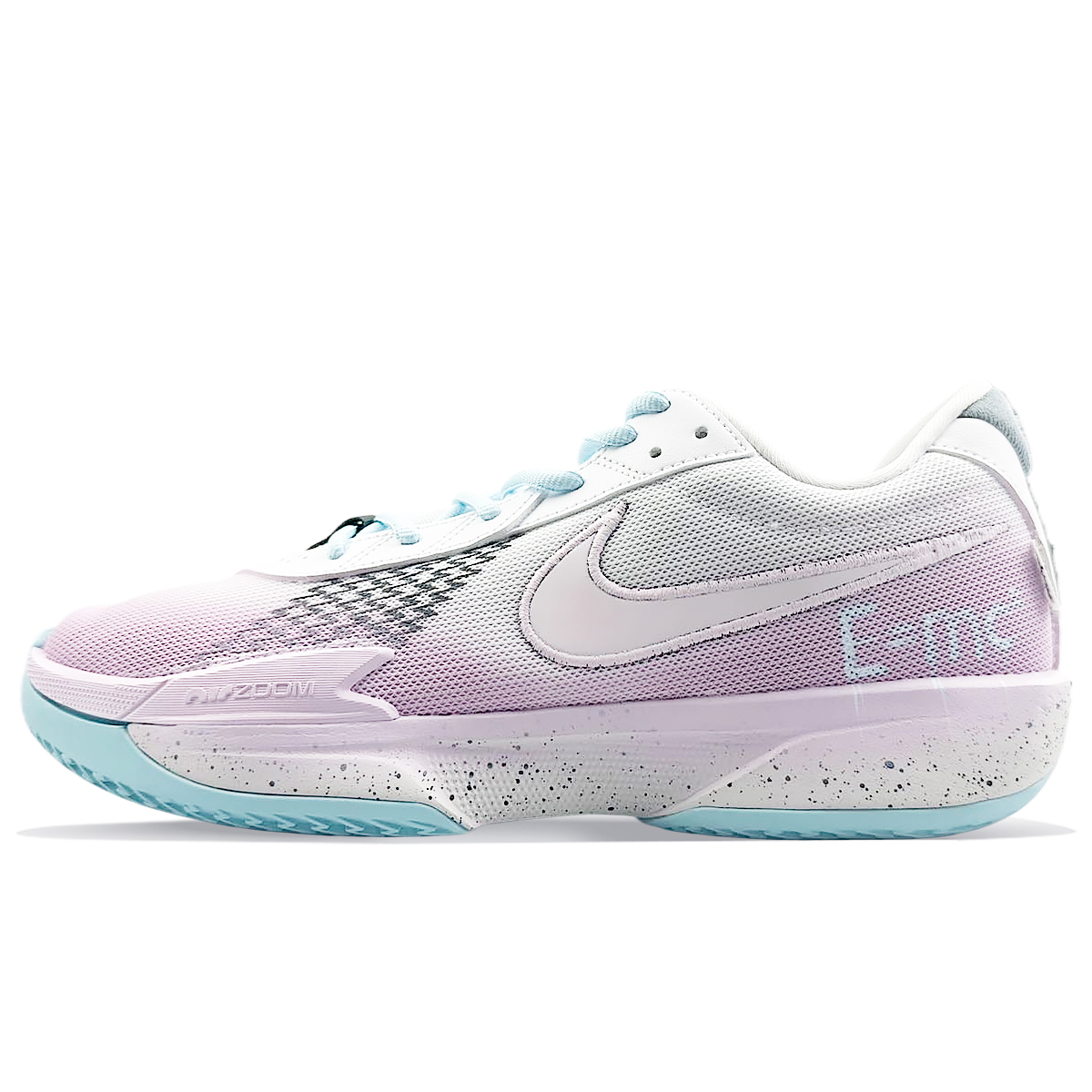 Nike Air Zoom G.T. Cut Academy Cushioned Slip-Resistant Low-Top Basketball Shoes Unisex Pink White