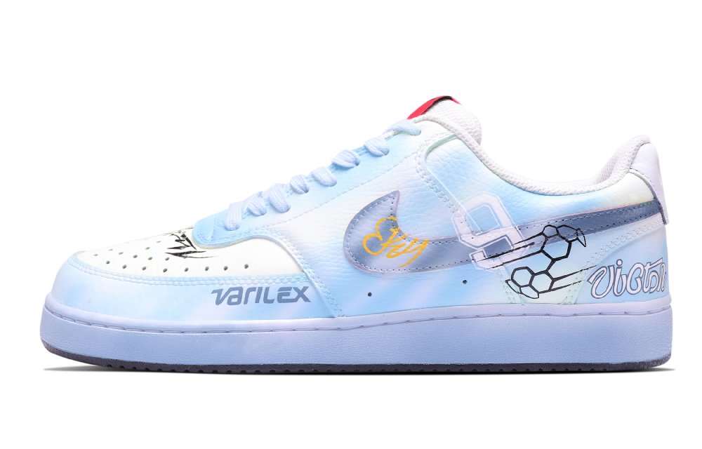 Nike Court Vision 1 Reverse Distance Wear resistant And Lightweight Low top Skateboard Shoes Men's Blue White