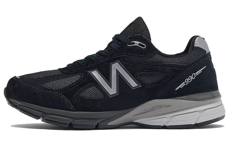 New Balance NB 990 V4 Беговые кроссовки Низкие Черно-серые Мужские