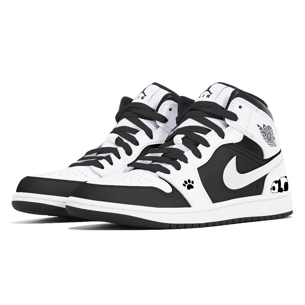 Jordan Air Jordan 1 Durable Moisture-Absorbing Coverage High-Top Vintage Basketball Shoes Men's Black White