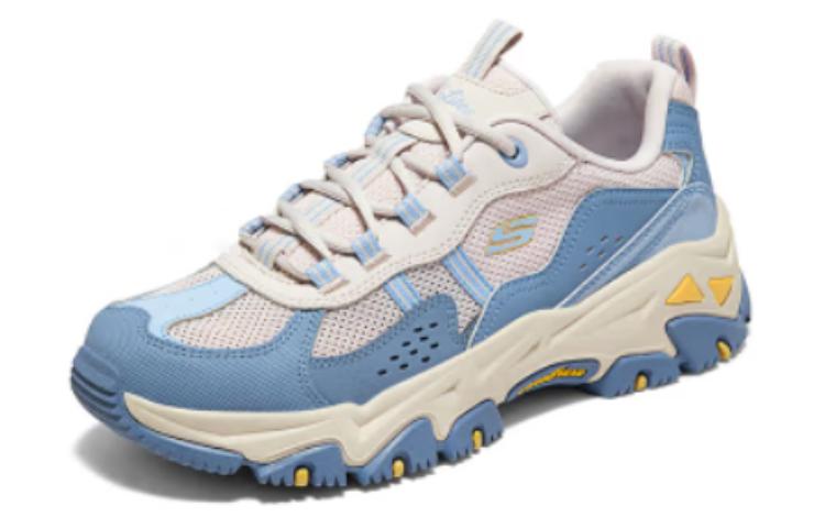Skechers Cushioning Wear-Resistant Low-Top Casual Shoes Women's Blue Beige купить в интернет-магазине Yoocart с быстрой доставкой по России.