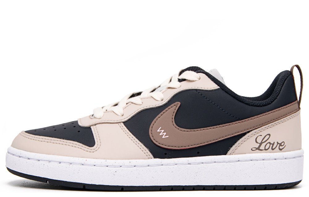 Nike Court Borough Low Heartbeat Moment Slip-Resistant Cushioning Low-Top Skateboard Shoes Women's Brown