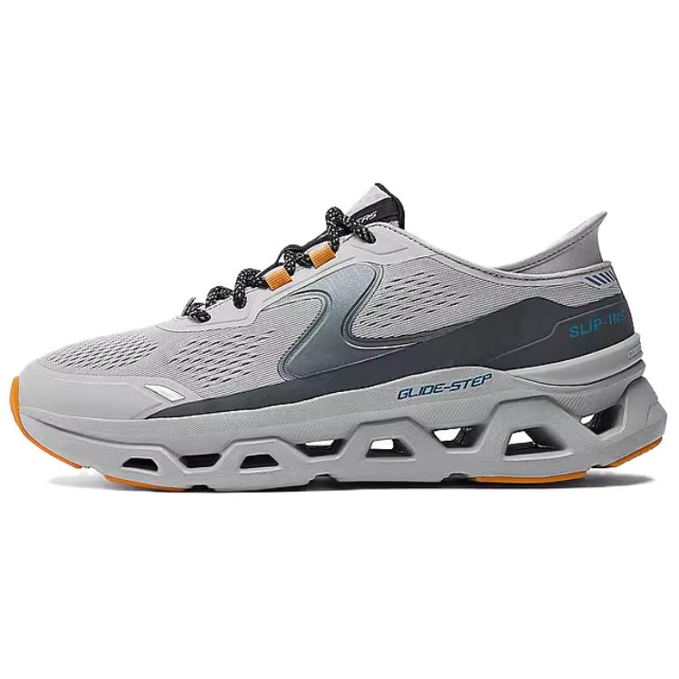 Skechers Sport Cushioned Slip-Resistant Low-Top Casual Running Shoes Men's Gray