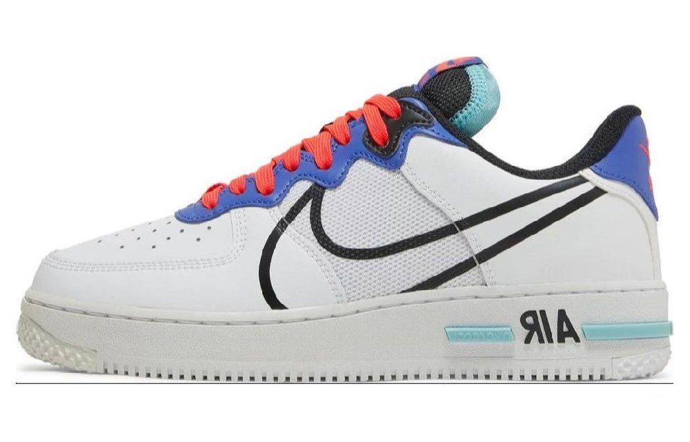 Nike Air Force 1 Low React White Astronomy Blue Laser Crimson