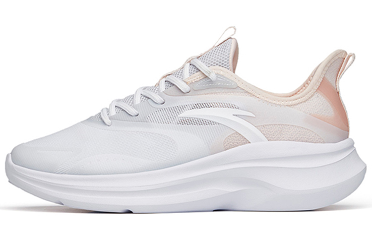 Anta Leaves 2.0 Slip Resistant Abrasion Resistant Low top Running Shoes Women's White Gray Pink