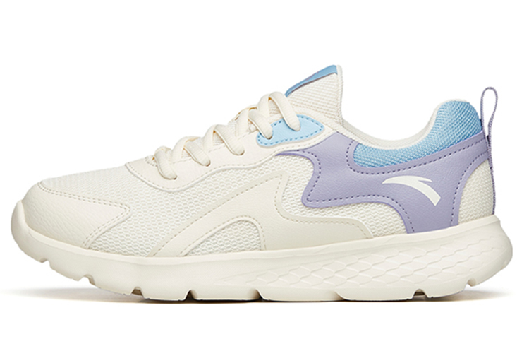 Anta Running Collection Cushioned Anti-Slip And Wear-Resistant Lightweight Low-Top Running Shoes Women's White Purple