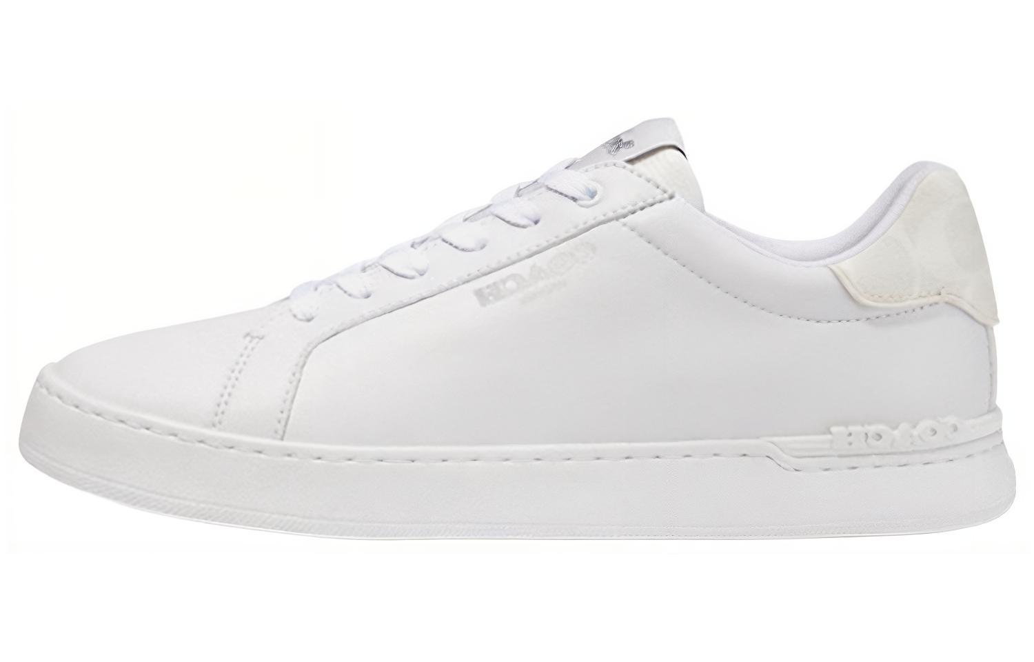 COACH Clip Low top Skateboard Shoes Men's White