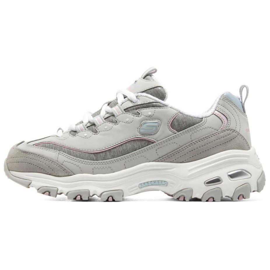 Skechers DLITES WOMEN Cushioning Low-Top Chunky Sneakers Women's Gray Pink