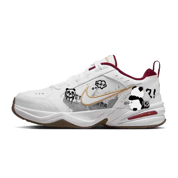 Nike Air Monarch 4 Cushioned Slip-Resistant Low-Top Casual Shoes Unisex White