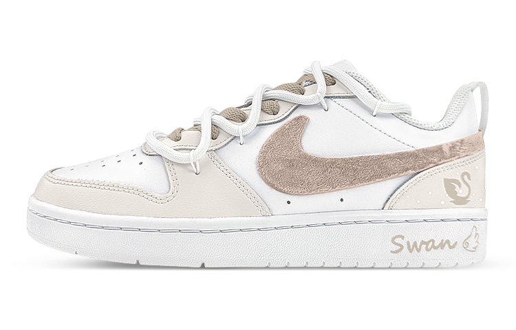 Nike Court Borough Series Skateboard Shoes Women's Low top Gold
