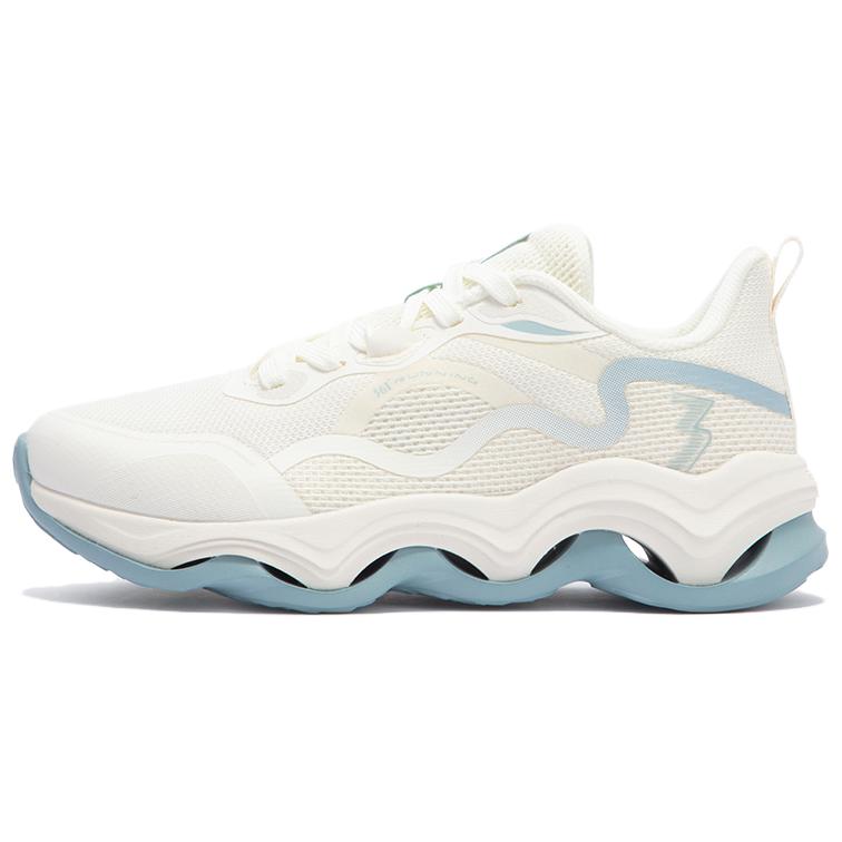 361° Cushioned Wear-Resistant Breathable Low-Top Running Shoes Women's White Blue
