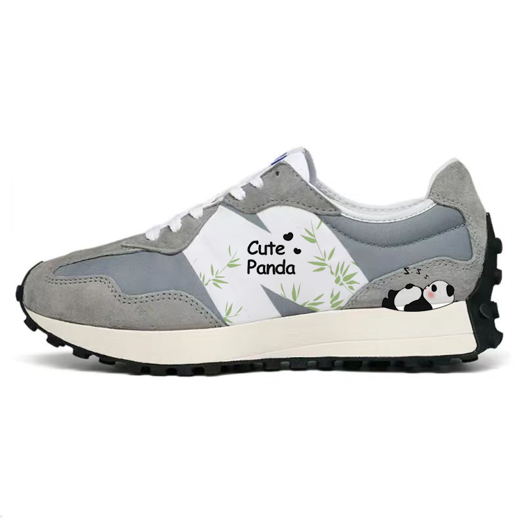 New Balance NB 327 Anti-Slip And Wear-Resistant Breathable Low-Top Running Shoes Unisex Gray White